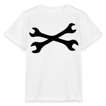 Schraubenschlüssel - Stanley/Stella Kinder T-Shirt MINI CREATOR  - Weiß - Vorne - Maike (125cm)