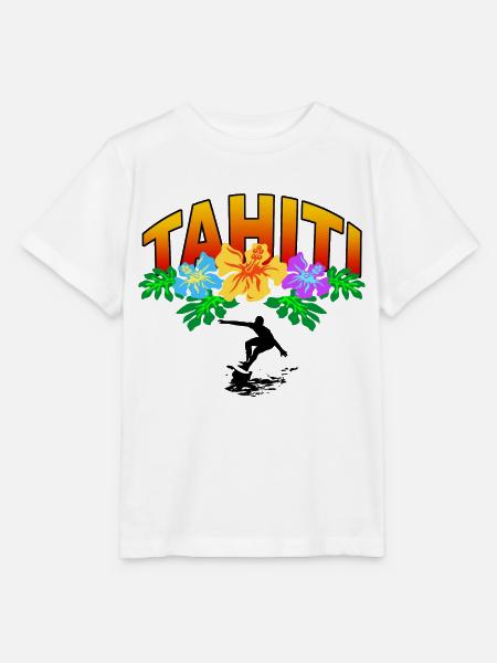tahiti surfing - Stanley/Stella Kinder T-Shirt MINI CREATOR  - Weiß