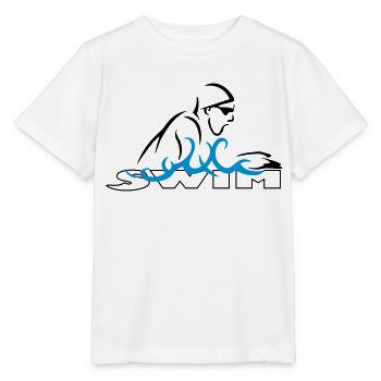 Brustschwimmen - Stanley/Stella Kinder T-Shirt MINI CREATOR  - Weiß - Vorne - Maike (125cm)