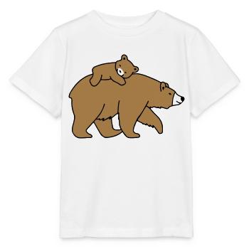 Maman ours avec son enfant - T-shirt bio MINI CREATOR Stanley/Stella Enfant - blanc - Devant - Maike (125cm)