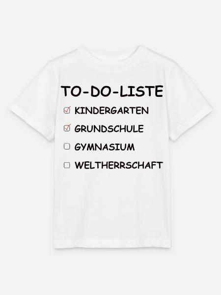 Kindergarten Grundschule To Do Liste schwarz - Stanley/Stella Kinder T-Shirt MINI CREATOR - Weiß