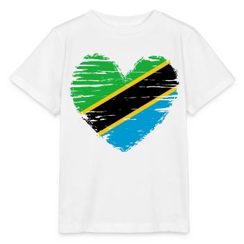 Drapeau drapeau de la Tanzanie drapeau - T-shirt bio MINI CREATOR Stanley/Stella Enfant - blanc - Devant - Maike (125cm)