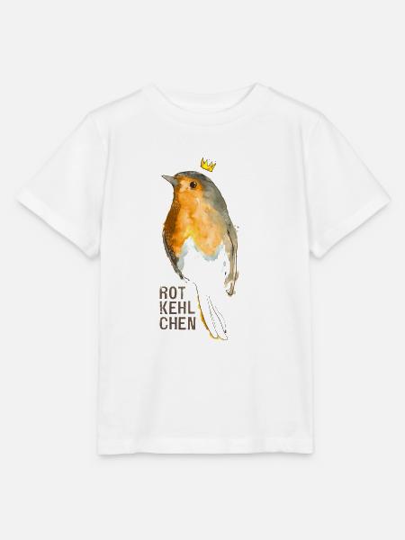 Rotkehlchen - Stanley/Stella Kinder T-Shirt MINI CREATOR  - Weiß