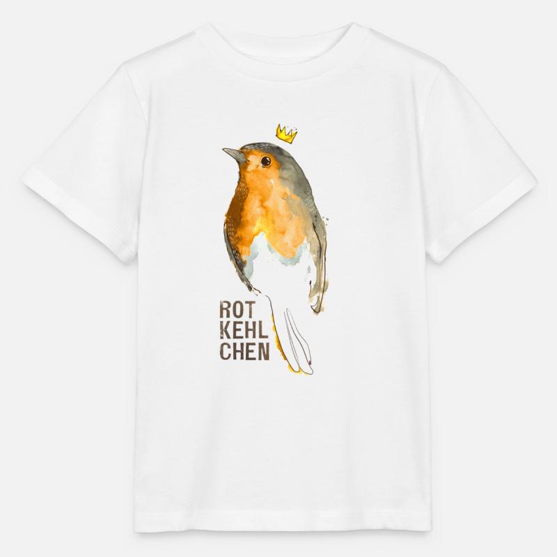 Rotkehlchen - Stanley/Stella Kinder T-Shirt MINI CREATOR  - Weiß