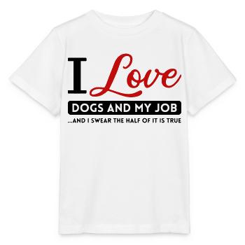 l’amoureux des chiens de travail des chiens fait une race de chien gratuite - T-shirt bio MINI CREATOR Stanley/Stella Enfant - blanc - Devant - Maike (125cm)