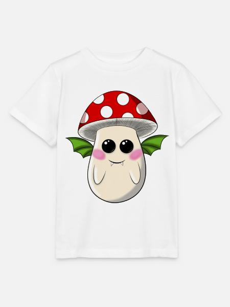Fliegenpilz Fledermaus - Stanley/Stella Kinder T-Shirt MINI CREATOR  - Weiß