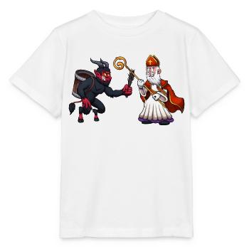 Saint Nicholas VS Krampus - Stanley/Stella MINI CREATOR Kids’ T-Shirt - white - Front - Maike (125cm)