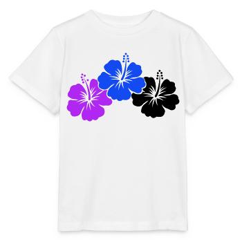 Hibiscus Flowers - Stanley/Stella MINI CREATOR Kids’ T-Shirt - white - Front - Maike (125cm)