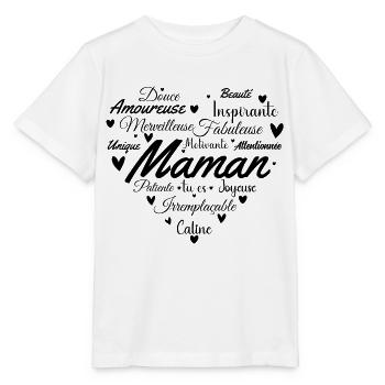 Fête des mères, maman célébration - T-shirt bio MINI CREATOR Stanley/Stella Enfant - blanc - Devant - Maike (125cm)