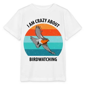 Observation des oiseaux Observation des oiseaux Observation des oiseaux - T-shirt bio MINI CREATOR Stanley/Stella Enfant - blanc - Devant - Maike (125cm)
