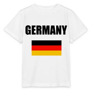 L’Allemagne avec le design du drapeau - T-shirt bio MINI CREATOR Stanley/Stella Enfant - blanc - Devant - Maike (125cm)
