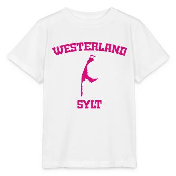 Westerland - Sylt - Nordsee - Anker - Möwe - Insel - Stanley/Stella Kinder T-Shirt MINI CREATOR  - Weiß - Vorne - Maike (125cm)