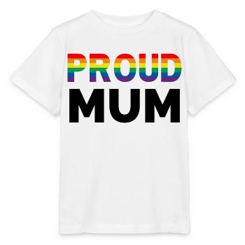 Proud Mum Rainbow - Stanley/Stella Kinder T-Shirt MINI CREATOR  - Weiß - Vorne - Maike (125cm)