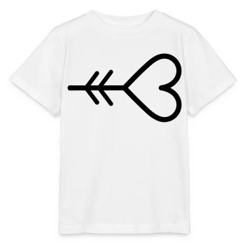 Herz-Pfeil - Stanley/Stella Kinder T-Shirt MINI CREATOR  - Weiß - Vorne - Maike (125cm)