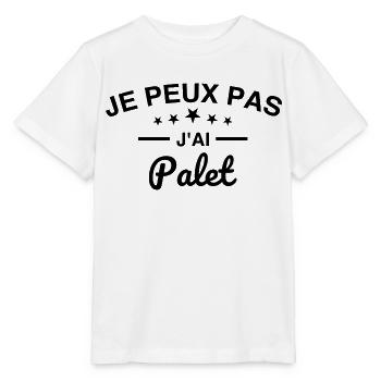 je peux pas j'ai palet - T-shirt bio MINI CREATOR Stanley/Stella Enfant - blanc - Devant - Maike (125cm)