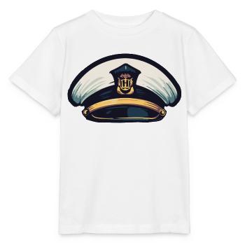 Captain Matrose Mütze - Stanley/Stella Kinder T-Shirt MINI CREATOR  - Weiß - Vorne - Maike (125cm)