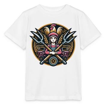 Fille du village logo - T-shirt bio MINI CREATOR Stanley/Stella Enfant - blanc - Devant - Maike (125cm)