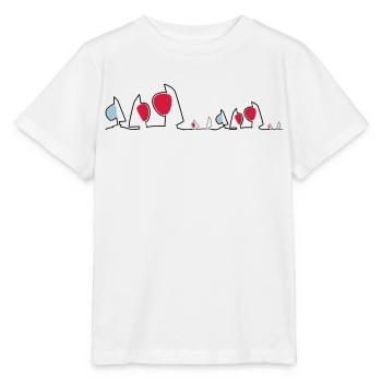 Regatta Skyline Segelboote Segeln Segelsport Boote - Stanley/Stella Kinder T-Shirt MINI CREATOR  - Weiß - Vorne - Maike (125cm)