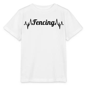 Fechten Herzklopfen - Stanley/Stella Kinder T-Shirt MINI CREATOR  - Weiß - Vorne - Maike (125cm)
