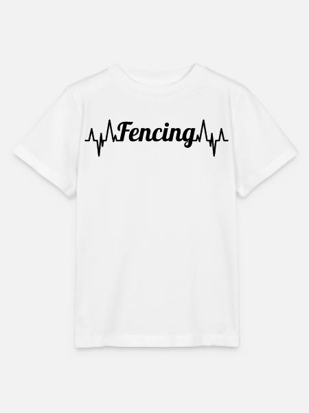 Fechten Herzklopfen - Stanley/Stella Kinder T-Shirt MINI CREATOR - Weiß