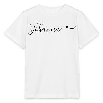 Nom de famille Johanna Prénom décoratif - T-shirt bio MINI CREATOR Stanley/Stella Enfant - blanc - Devant - Maike (125cm)
