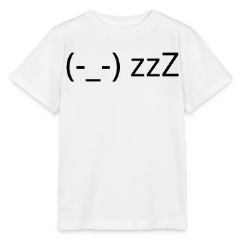 Émotique (-_-) zzZ de sommeil Kaomoji fatigué - T-shirt bio MINI CREATOR Stanley/Stella Enfant - blanc - Devant - Maike (125cm)