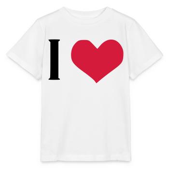 I LOVE - T-shirt bio MINI CREATOR Stanley/Stella Enfant - blanc - Devant - Maike (125cm)