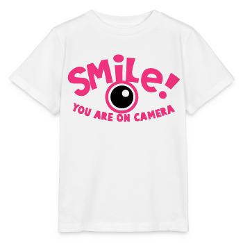 SMILE! Sie sind vor der Kamera! Fotograf - Stanley/Stella Kinder T-Shirt MINI CREATOR  - Weiß - Vorne - Maike (125cm)