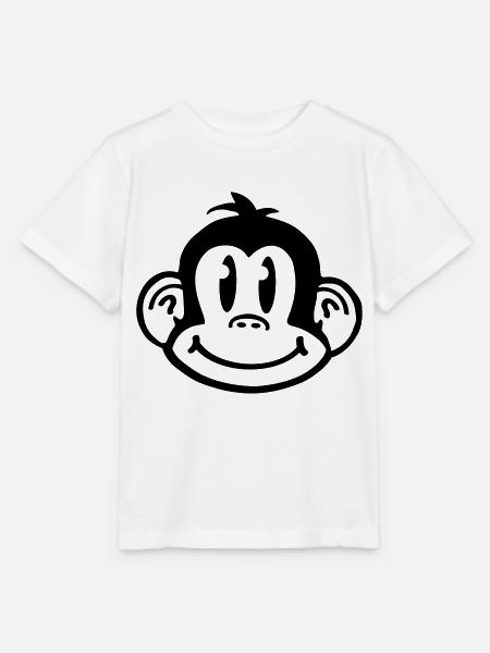 affe_comic_smiley_aq1 - Stanley/Stella Kinder T-Shirt MINI CREATOR - Weiß