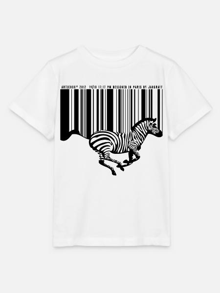 Zebra-Barcode - Stanley/Stella Kinder T-Shirt MINI CREATOR - Weiß