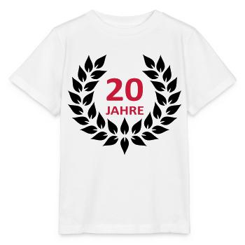 Lorbeerkranz - 20 Jahre - Stanley/Stella Kinder T-Shirt MINI CREATOR  - Weiß - Vorne - Maike (125cm)