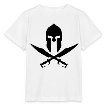 sparta Helm Spart warrior helm trojan retro vintag - Stanley/Stella Kinder T-Shirt MINI CREATOR  - Weiß - Vorne - Maike (125cm)