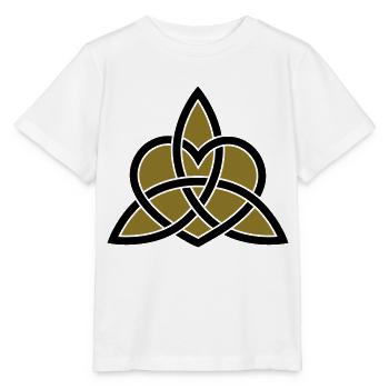 Celtic Heart Triquetra Trinity God Christ Spirit - Stanley/Stella MINI CREATOR Kids’ T-Shirt - white - Front - Maike (125cm)