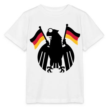 Heraldic Eagle Cartoon / German Eagle Cartoon (3c) - Stanley/Stella MINI CREATOR Kids’ T-Shirt - white - Front - Maike (125cm)