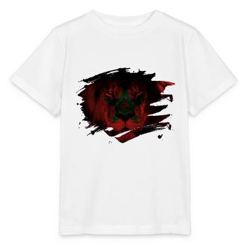 Morocco Lion Flag Paint Splatter - Stanley/Stella MINI CREATOR Kids’ T-Shirt - white - Front - Maike (125cm)