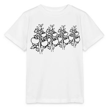 vegetable tomatoes - Stanley/Stella MINI CREATOR Kids’ T-Shirt - white - Front - Maike (125cm)
