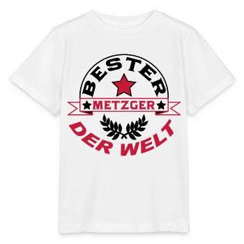 Metzger / Backer / Butcher / Baker / Vati - Stanley/Stella Kinder T-Shirt MINI CREATOR  - Weiß - Vorne - Maike (125cm)