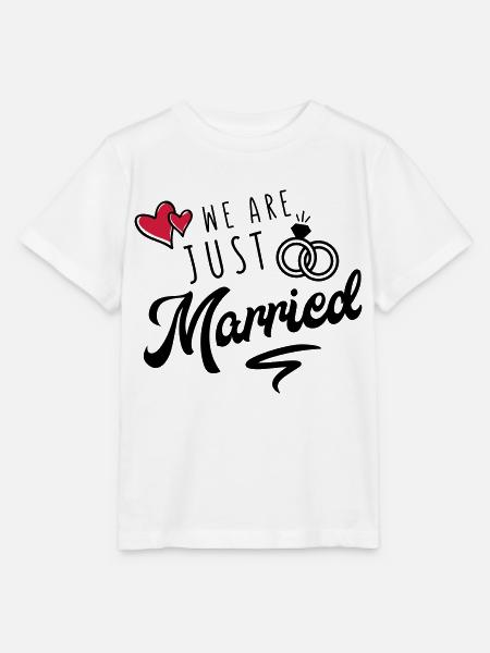 we are just married - Stanley/Stella Kinder T-Shirt MINI CREATOR  - Weiß