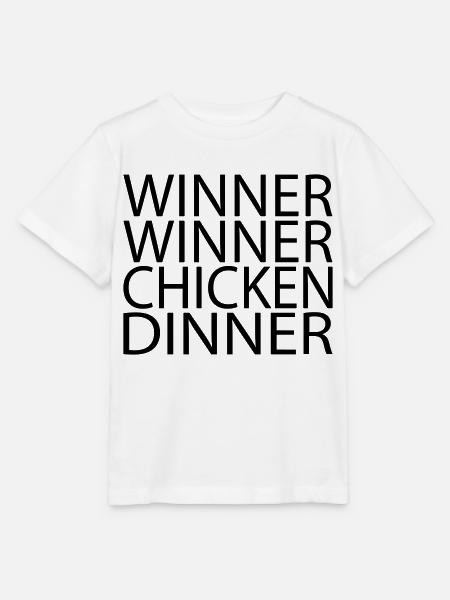 Winner Winner Chicken Dinner - T-shirt bio MINI CREATOR Stanley/Stella Enfant - blanc