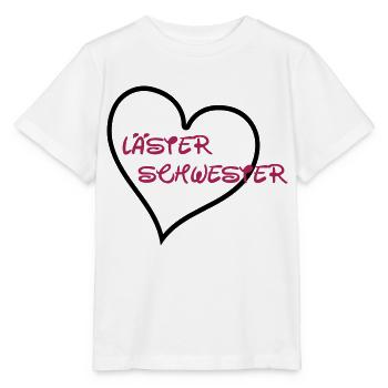 Läster Schwester Herz - Stanley/Stella Kinder T-Shirt MINI CREATOR  - Weiß - Vorne - Maike (125cm)