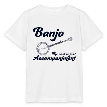 Banjo Bluegrass Music Traditional Funny Gift - Stanley/Stella MINI CREATOR Kids’ T-Shirt - white - Front - Maike (125cm)