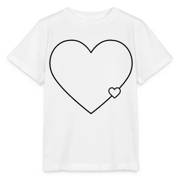 2 Herzen großes und kleines Herz - Stanley/Stella Kinder T-Shirt MINI CREATOR  - Weiß - Vorne - Maike (125cm)