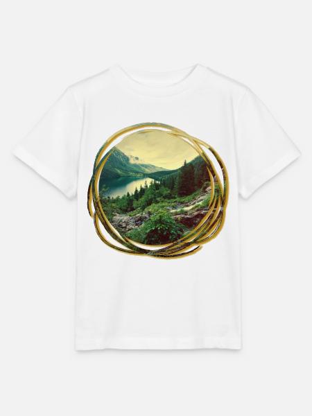 Natur Abenteuer Adventure Wald Berge Mountains See - Stanley/Stella Kinder T-Shirt MINI CREATOR  - Weiß