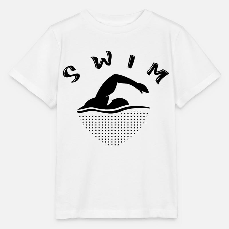 Swim Swimming - T-shirt bio MINI CREATOR Stanley/Stella Enfant - blanc