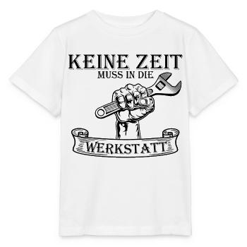 Keine Zeit muss in die Werkstatt - Stanley/Stella Kinder T-Shirt MINI CREATOR  - Weiß - Vorne - Maike (125cm)