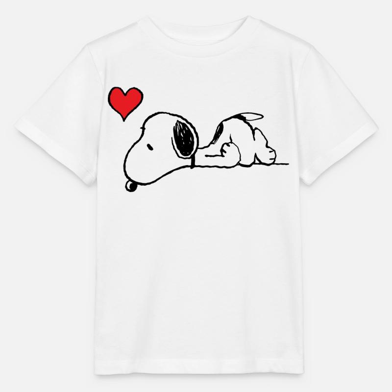 Peanuts Snoopy Amour - T-shirt bio MINI CREATOR Stanley/Stella Enfant - blanc