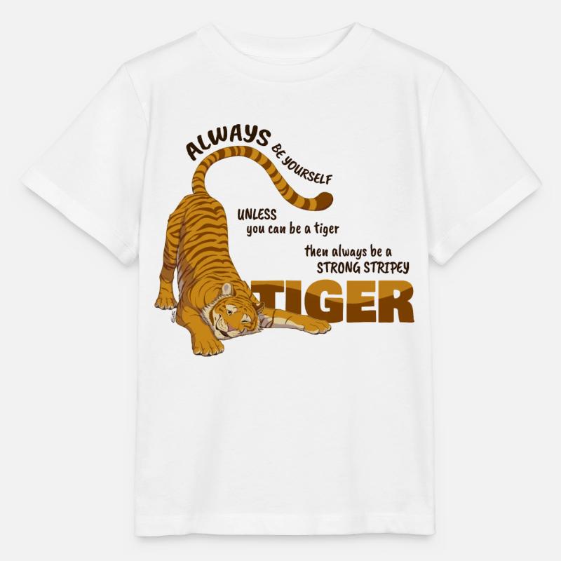 Sei immer ein Tiger( für helle Hintergründe) - Stanley/Stella Kinder T-Shirt MINI CREATOR  - Weiß