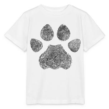 Fußabdruck der Katze - Stanley/Stella Kinder T-Shirt MINI CREATOR  - Weiß - Vorne - Maike (125cm)