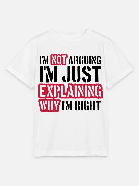 I m not arguing - Stanley/Stella Kinder T-Shirt MINI CREATOR  - Weiß