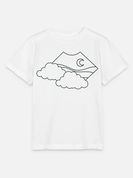 BOHO-Wolke über dem Mond - Stanley/Stella Kinder T-Shirt MINI CREATOR - Weiß